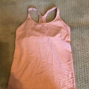 Lululemon Athletica Ribbed Pink Racerback Tank